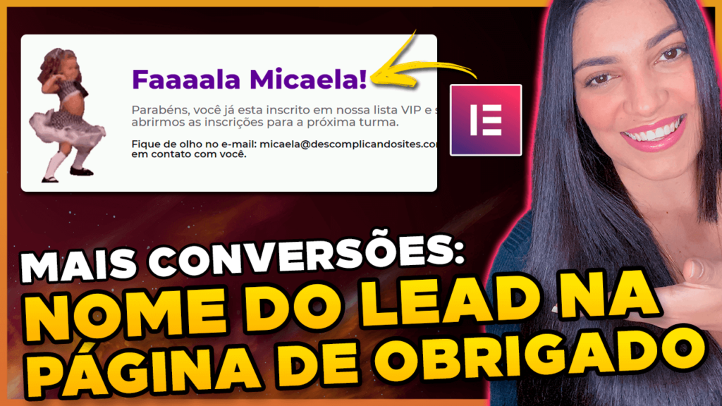 Nome do Lead na página de obrigado